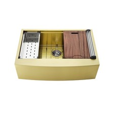 Swiss Madison SM-KS28 Tourner 33" Farmhouse Single Basin - Gold