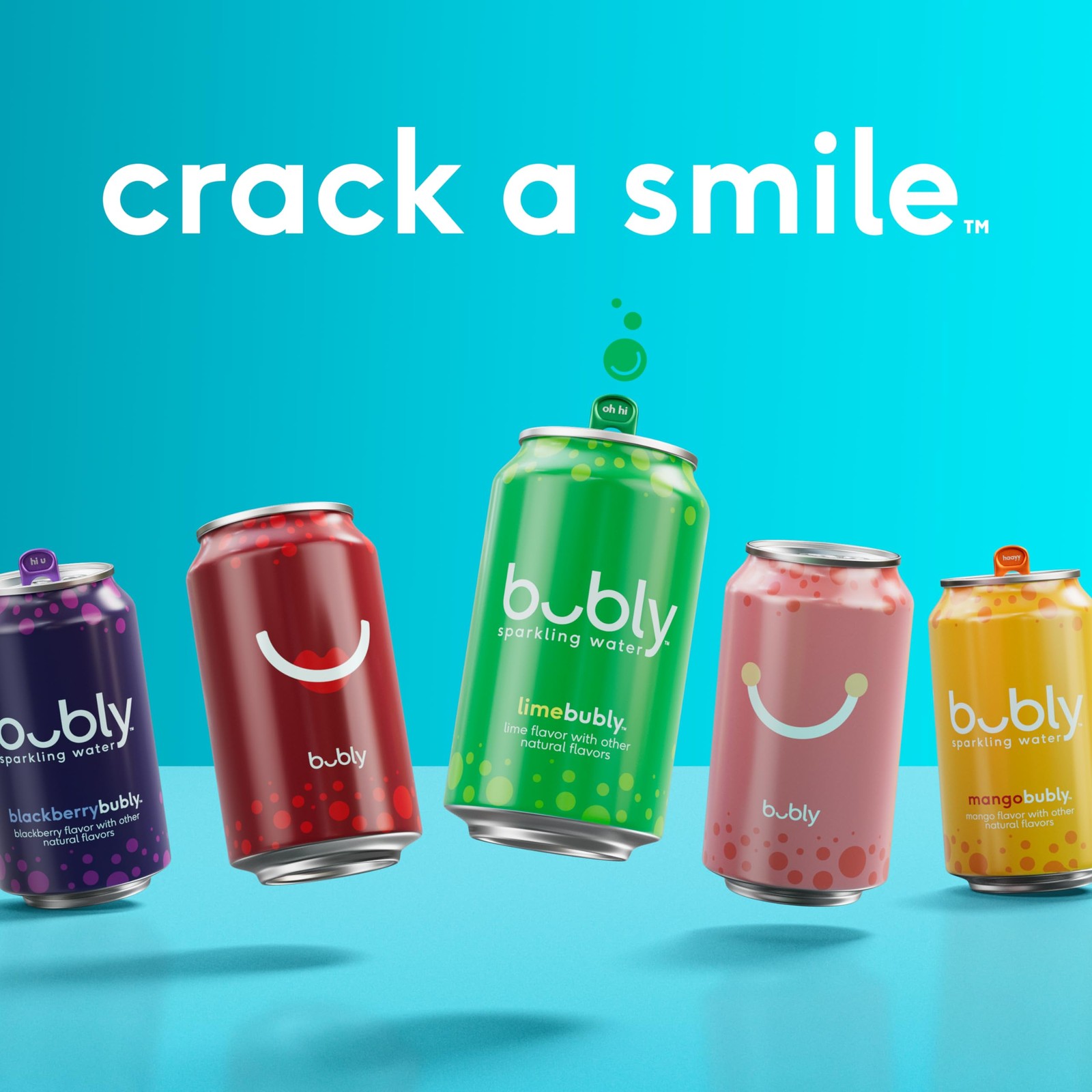 bubly Sparkling Water, zero calories, sugar, Lime Yours Variety Pack, 12oz Cans