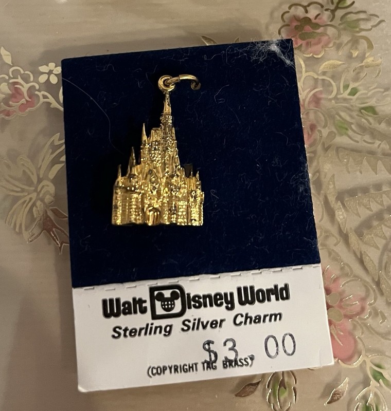 Walt Disney World Disney Sterling Silver Castle Charm Single Vintage 