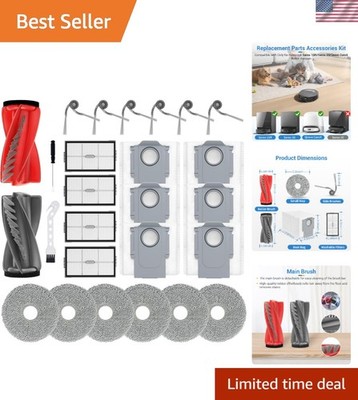 Replacement Accessories for Roborock Saros 10R Vacuum Kit 26pcs Brushes Filte...