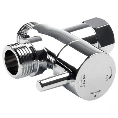 3-Way T-adapter Shower Head Diverter Valve Water Splitter Switch Faucet Bathroom