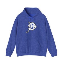 Detroit Lions D-Tail Hoodie Heather Sport Royal Comfortable  Stylish Sweatshirt