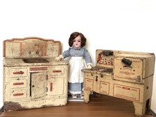 vintage rustic primitive toy stove oven  sink Kitchen - As Is