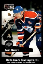 1991-92 Pro Set French Jari Kurri #93 Los Angeles Kings NHL Hockey 