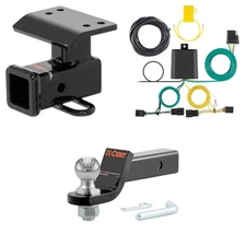 CURT Tow Package Trailer Hitch Wiring Harness 45036 Ball Mount Pin & Clip, 13133