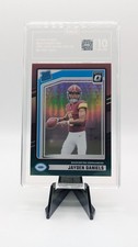 2024 Donruss-RR Jayden Daniels #389 Optic Preview Red & Green Prizm (RC) TAG 10