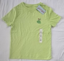 Cat Jack Boy Short Sleeve T-Shirt Yellow Green Size S 6-7