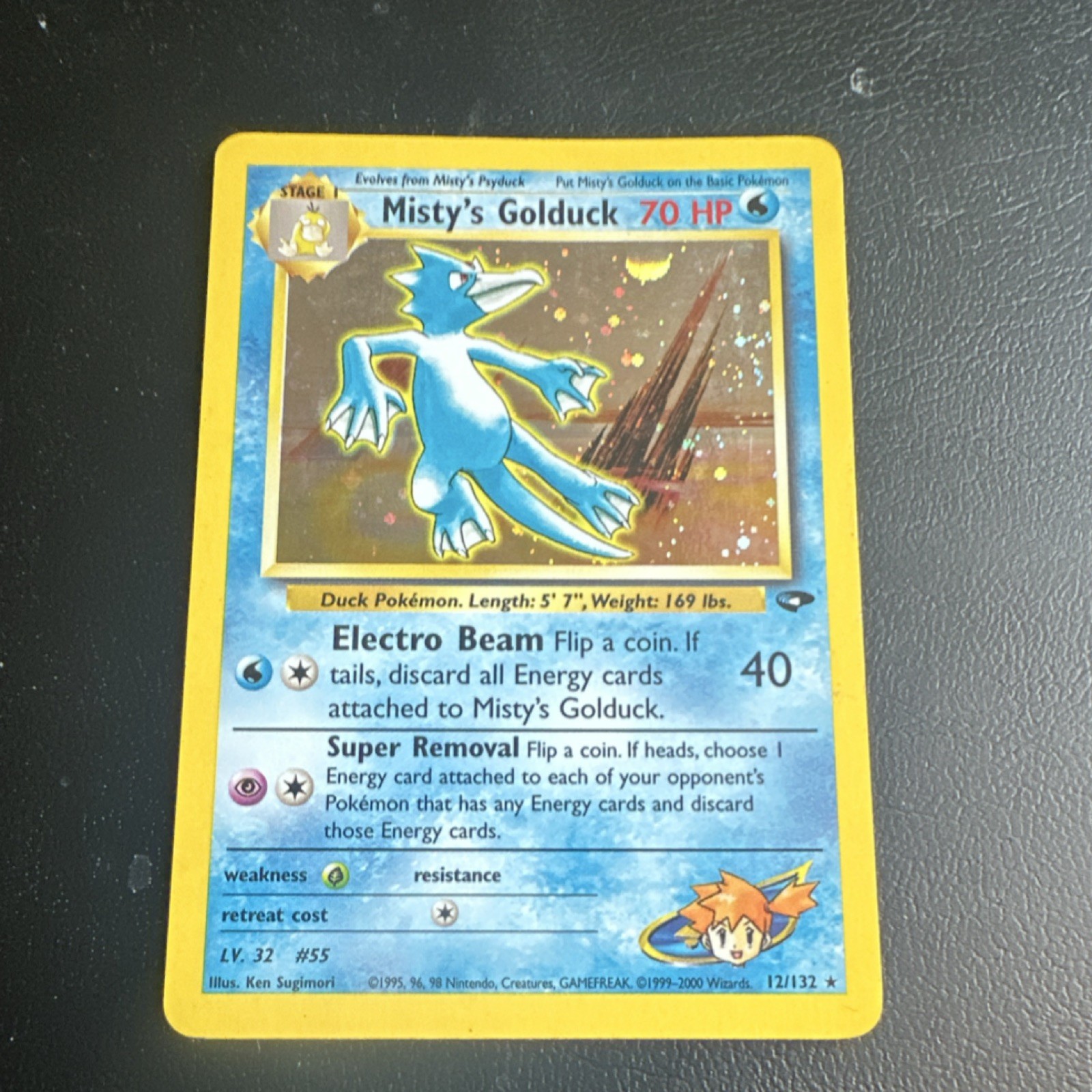 Pokémon TCG Misty's Golduck Gym Challenge Holo Rare 12/132 70 HP English WOTC