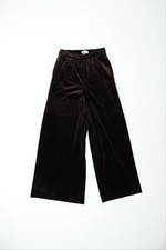 M&S Women's Jogger Trousers Size 8 Chocolate Brown Short Velvet Pull On