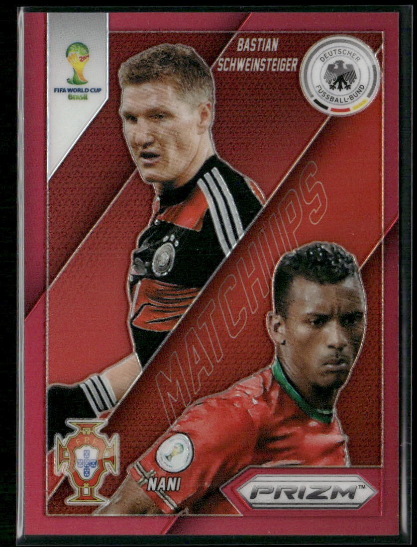 2014 Panini Prizm FIFA World Cup #14 Bastian Schweinsteiger Nani Red #/149