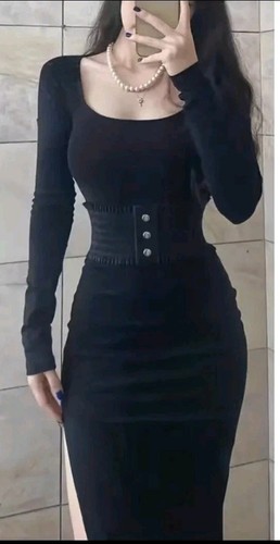 Damen Taliengürtel Stretchhgürtel Schwarz, Extra Breit 💖NEU 60 - 90 cm - Bild 1 von 6