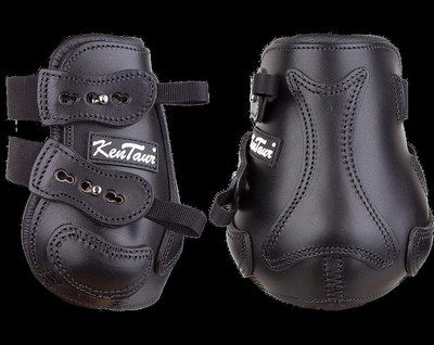 KENTAUR Streichkappen Zuggamaschen 17cm Leder Gummizug Lederfutter Gr.WB
