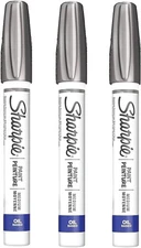 Sharpie Oil-Based Paint Marker, Medium Point, 1 Count (Pack of 3), Silver