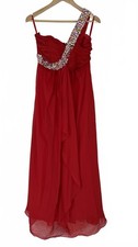 Red Beaded One-Shoulder Costume Dress Monsalina