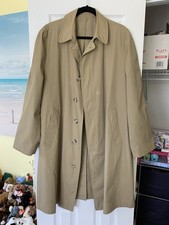VTG 70s London Fog Calibre Cloth Trench Coat Mens 42 Regular Baltimore Beige