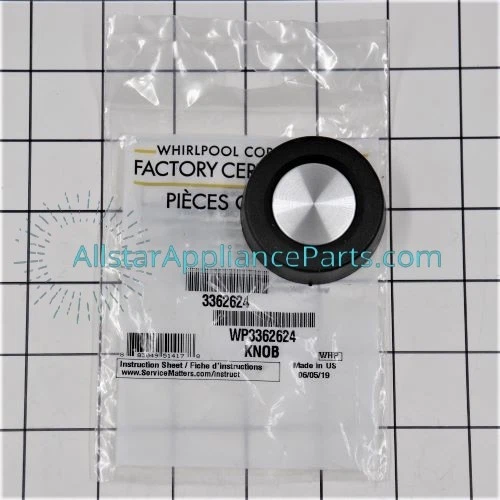Bouton de minuterie de la laveuse les tourbillons WP3362624