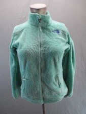 The North Face Size L Girls Green Fleece Pockets Full Zip Activewear Jacket 061