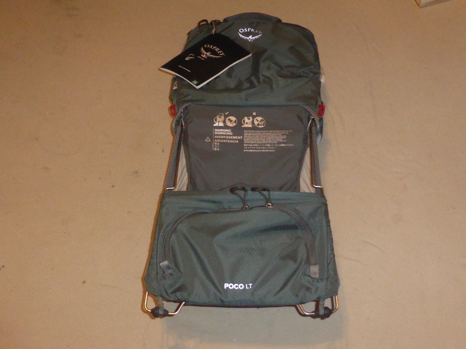 NEW OSPREY POCO LT CHILD BABY CARRIER BACKPACK SUNSHADE HIKI