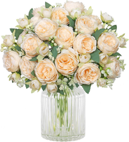 KüNstliche Pfingstrosen Blumenstrauß FüR Hochzeit Party Tischdekoration Langlebi
