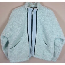 DSG Kids Sherpa Fleece Jacket Light Blue Zip Up Puffer Style Size XL 16