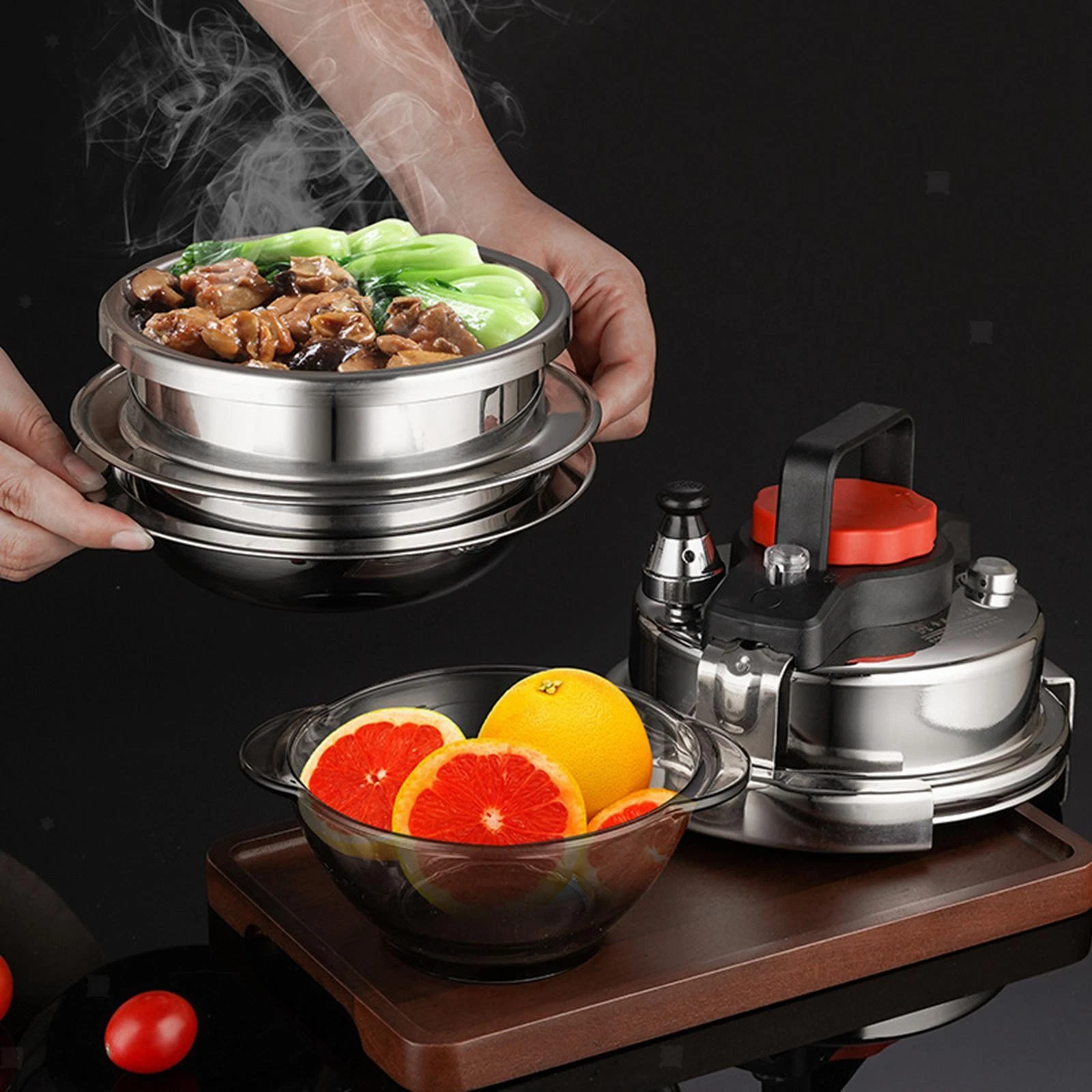 Pressure Cooker Gadget Versatile Stainless Steel Family Utensil Cooking Pot