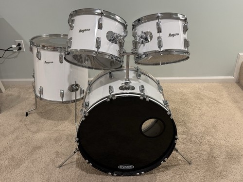 Rogers Drum Set Vintage 1960’s 4 Piece Powertone White Wrap