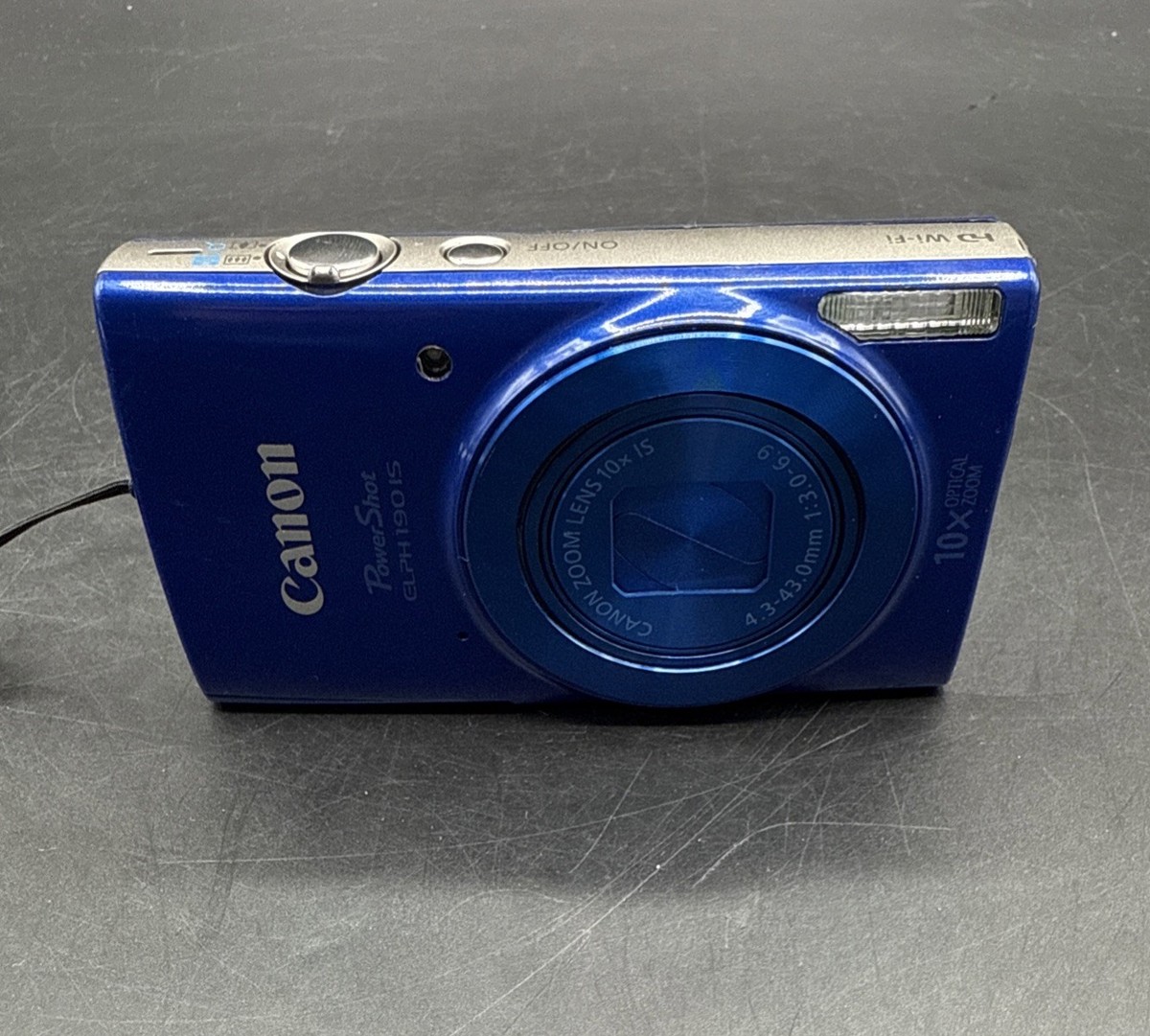 Broken Canon PowerShot ELPH 190 IS 20MP Wi-Fi Digital Camera Blue