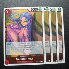 4x Nefeltari Vivi OP13-012 R - One Piece TCG English Playset NM Red Green Luffy