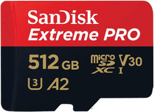 Extreme PRO microSDXC UHS-I Memory Card 512 GB  Adapter  RescuePRO Deluxe for