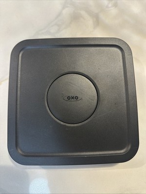 OXO Pop Container Replacement 6 1/4 x 6 1/4 inch Square Plastic Lid Black