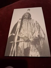 VINTAGE Red Cloud Native American, Indian College Fund Postcard 6.5x4 Oversized