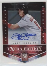 2012 Elite Extra Edition Aspirations Die-Cut Signatures Jeff Gelalich Auto 0c2