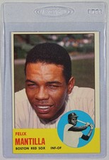 HIGH GRADE Vintage 1963 Topps #447 5th Series Felix Mantilla NRMT/MT