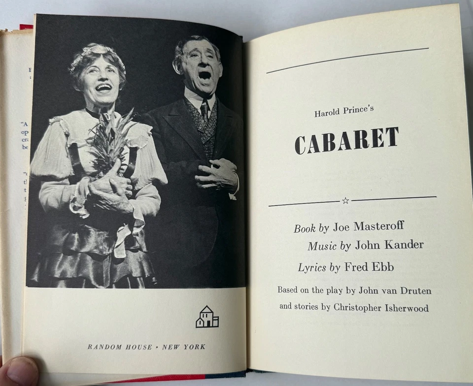 CABARET Harold Prince, 1967 Primera Edición Play Joe Masteroff ¡RARO! Jill Haworth Foto 3 de 4