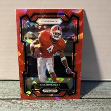 Panini 2024 Prizm Draft Picks Red Cracked Ice Champ Bailey #38 Georgia Bulldogs