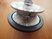 TechDiamondTools Diamond Vacuum Brazed Radius (B5) Profile Wheel, Double-Sided