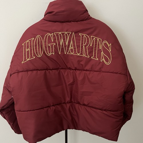 Harry Potter Wizarding World Hogwarts Damen Small Puffer Jacke Rhabarber Gold