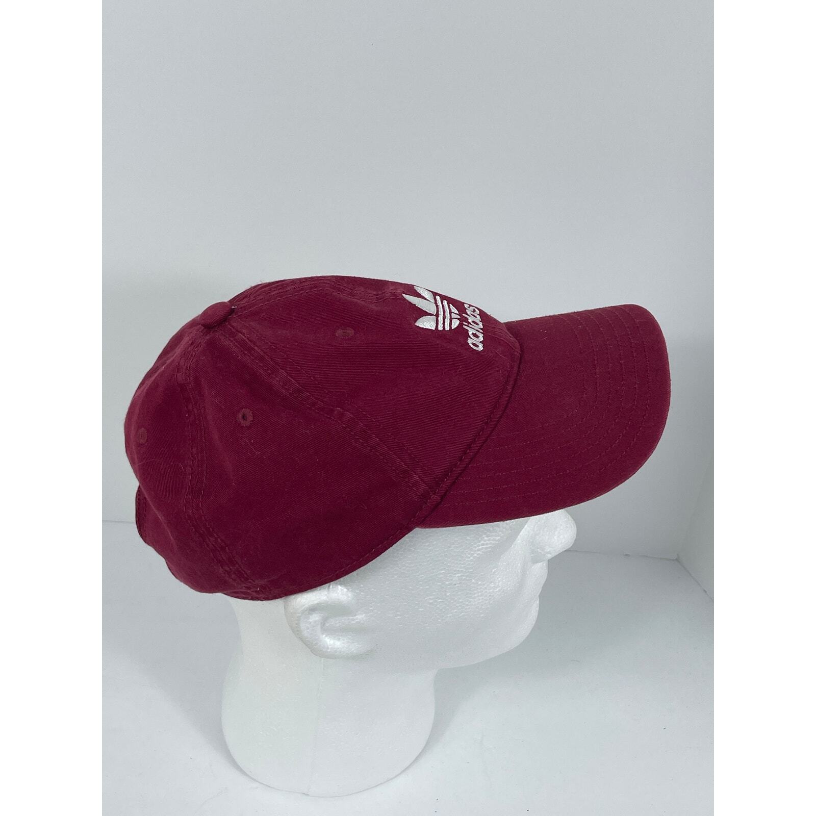 Adidas Adjustable Strap Back Red Hat Baseball Cap - image 10