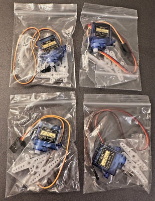 4x SG90 Mini Micro Servo für RC Modelle Flugzeug, Schiff, Auto