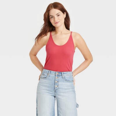 Women's Slim Fit Camisole - Universal Thread Red XL