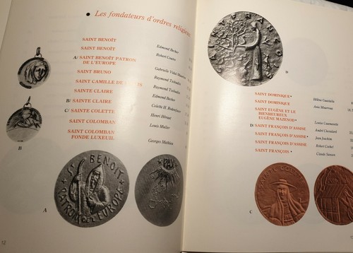 Saints religiosi anni '80 libro raro catalogo medaglie d'arte francesi nuovo di zecca Parigi - Foto 2 di 2