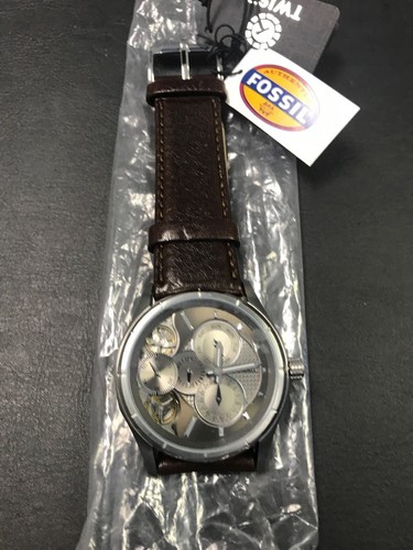 Fossil ME1020 Twist Brown Dial Brown 