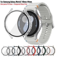 One-piece Hard PC Full Case Cover Glass Film for Samsung Galaxy Watch 7 40/44mm