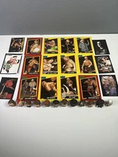 12 WWE WWF TEENYMATES Pencil Toppers Plus WCW Trading Cards and Stickers