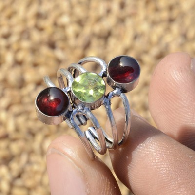 Boutons De Manche En Argent Sterling 925 Avec Perle D'eau Douce Et Péridot - Fait Main En Inde - Style Art Déco Pour Homme