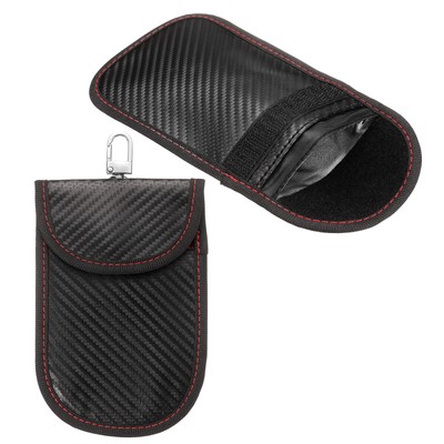 2 Pack Faraday Pouch for Car Keys, Faraday Bag Key Protector Medium Size, Red