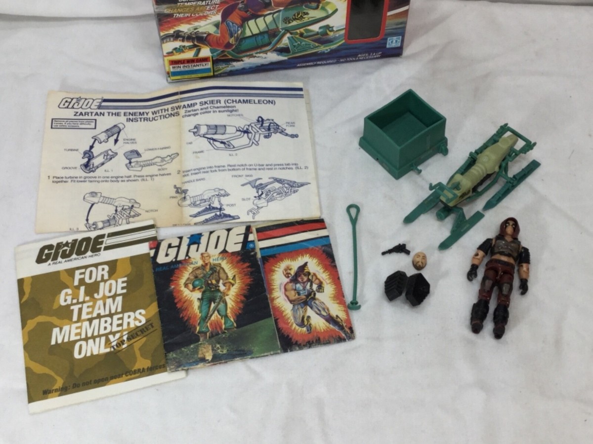 1984 GI Joe ARAH Cobra Zartan Figure Swamp Skier Chameleon Boxed