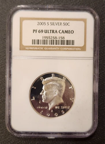 2005-S Kennedy 90% Silver Proof Half Dollar, NGC PF69 ULTRA CAMEO - Billiant!