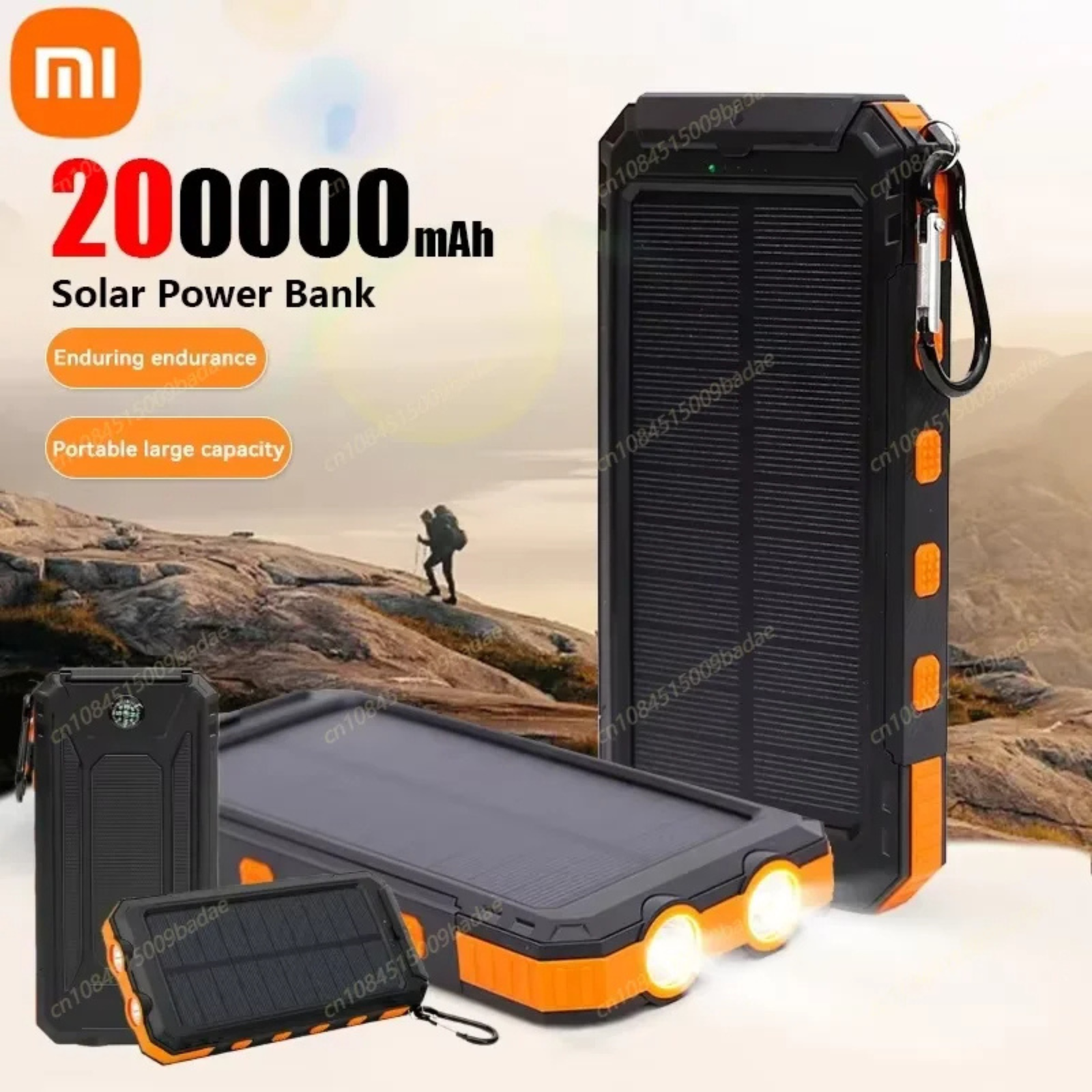 Power Bank Solar Portable Charger Power Bank For Cell Phone Fast Charging Mobile-image