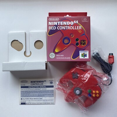 New Nintendo 64 N64 Red Hong Kong Controller Super Rare